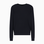 Maglia girocollo in lana con lavorazione jacquard EM002196 AF13851 FB057 EMPORIO ARMANI Blue 