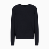 Maglia girocollo in lana con lavorazione jacquard EM002196 AF13851 FB057 EMPORIO ARMANI Blue 