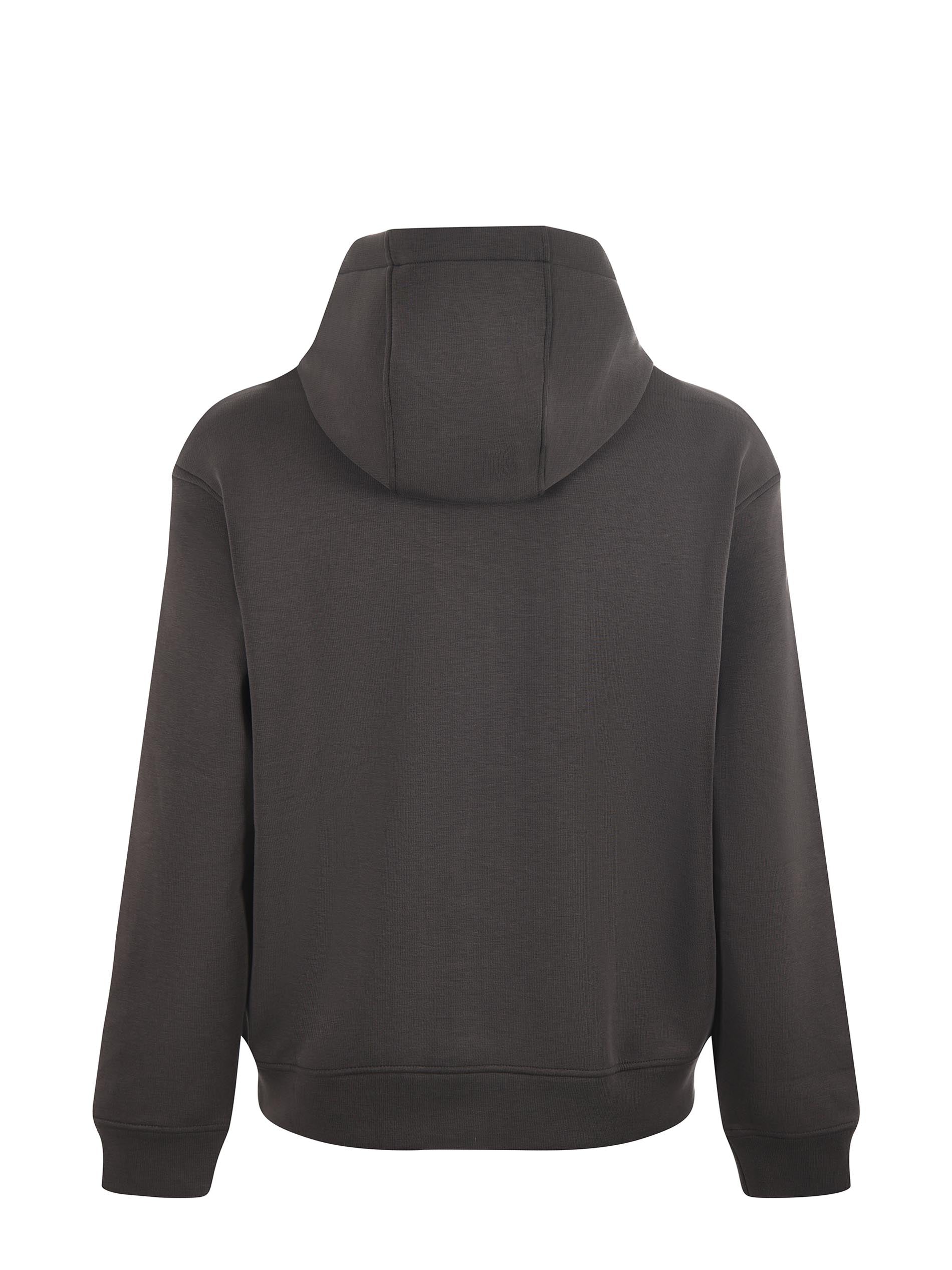 Felpa con zip e cappuccio EM002866 AF17547 U8120 EMPORIO ARMANI Dark green 