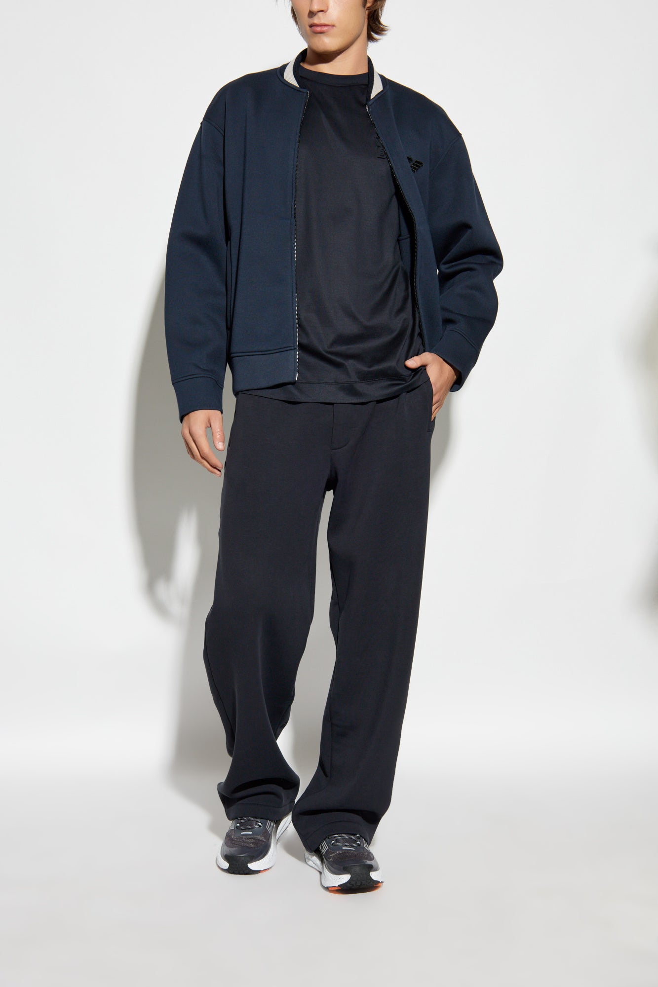 Felpa con zip EM002877 AF17545 UB118 EMPORIO ARMANI Blue 