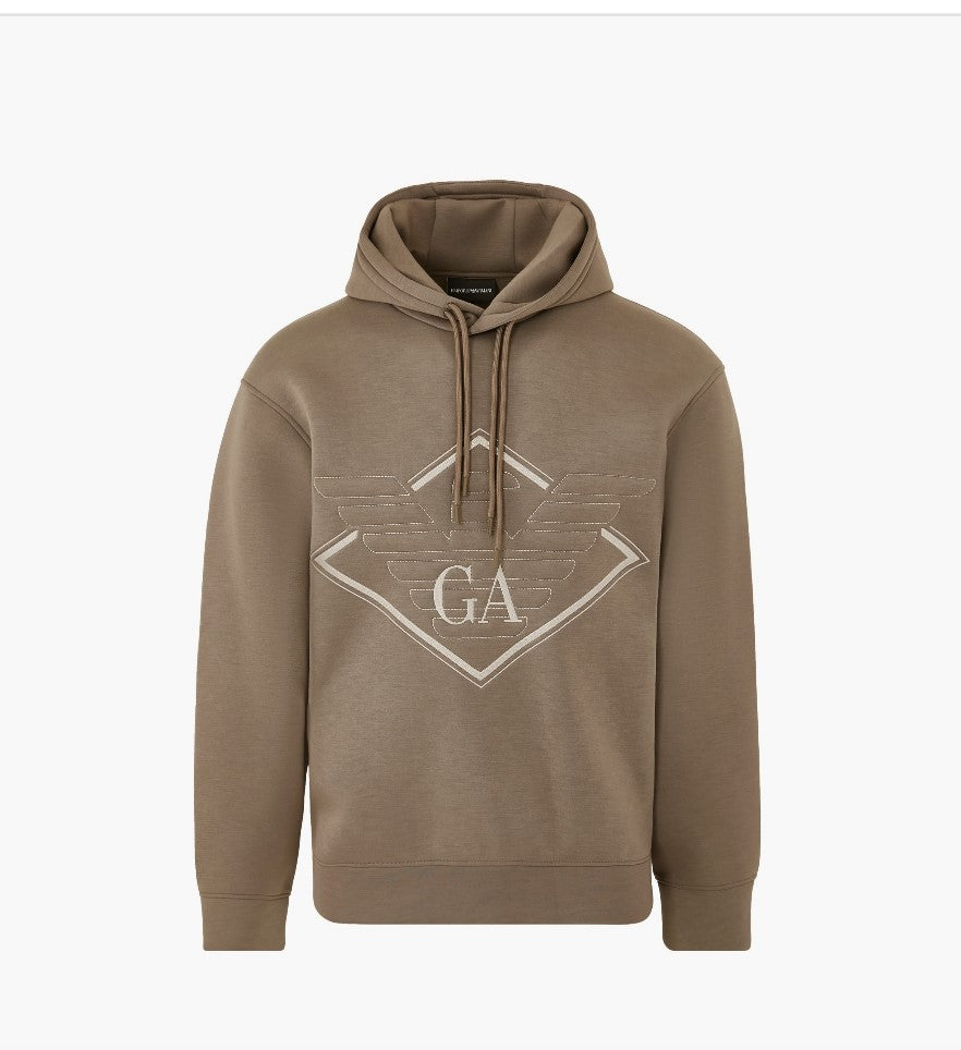 Felpa con cappuccio EM002882 AF18339 M6174 EMPORIO ARMANI Beige 