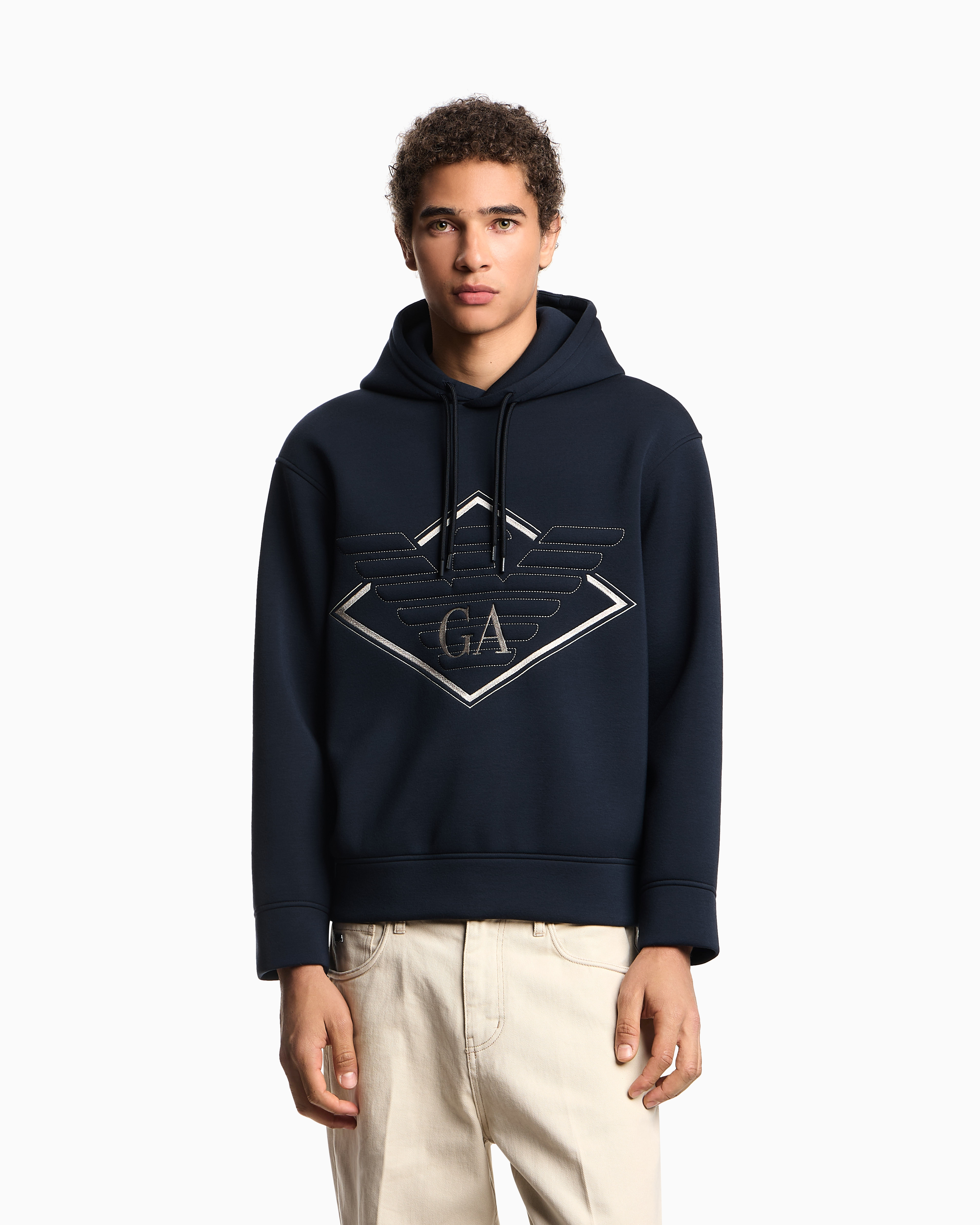 Felpa con cappuccio EM002882 AF18339 MB367 EMPORIO ARMANI Blue 