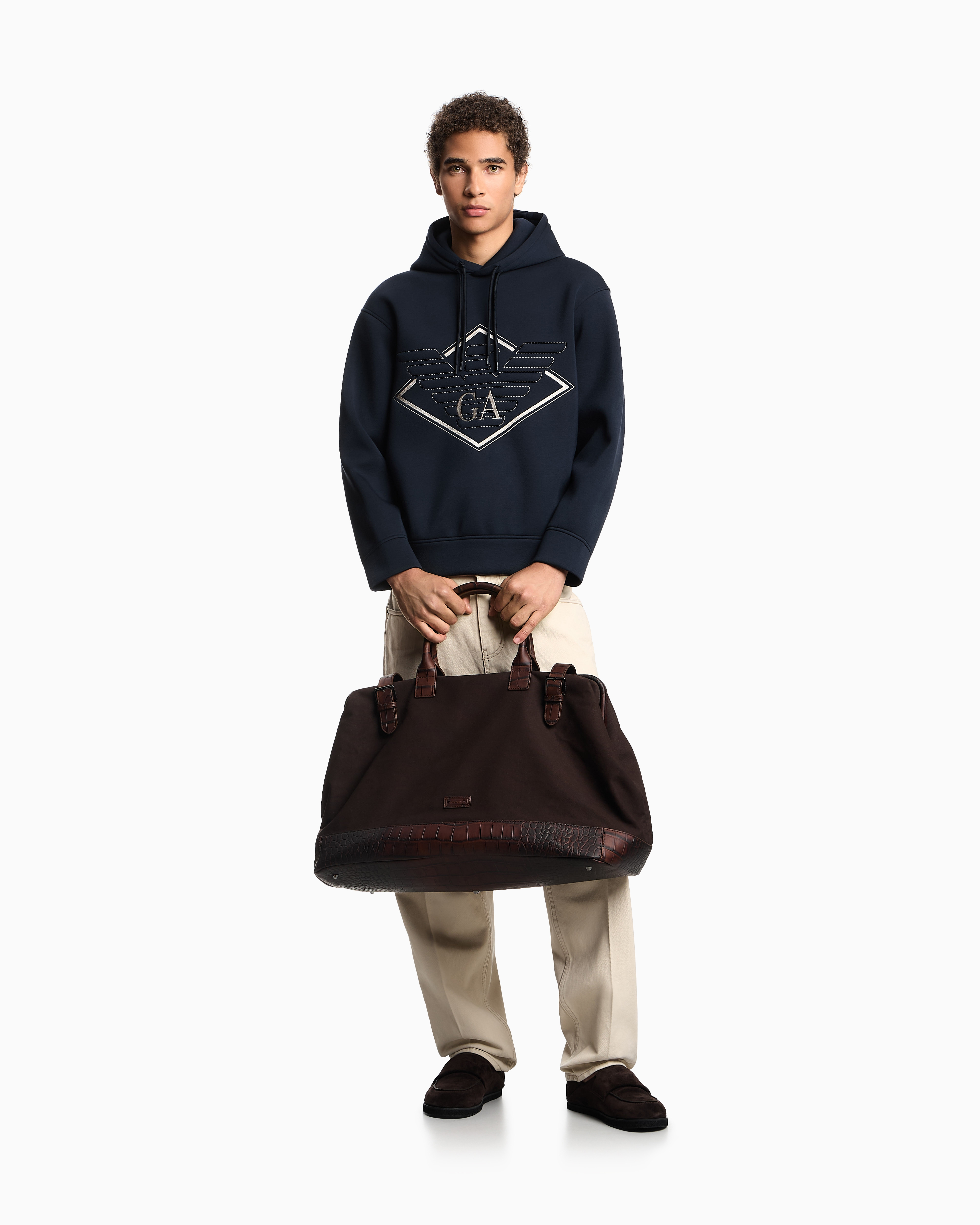 Felpa con cappuccio EM002882 AF18339 MB367 EMPORIO ARMANI Blue 