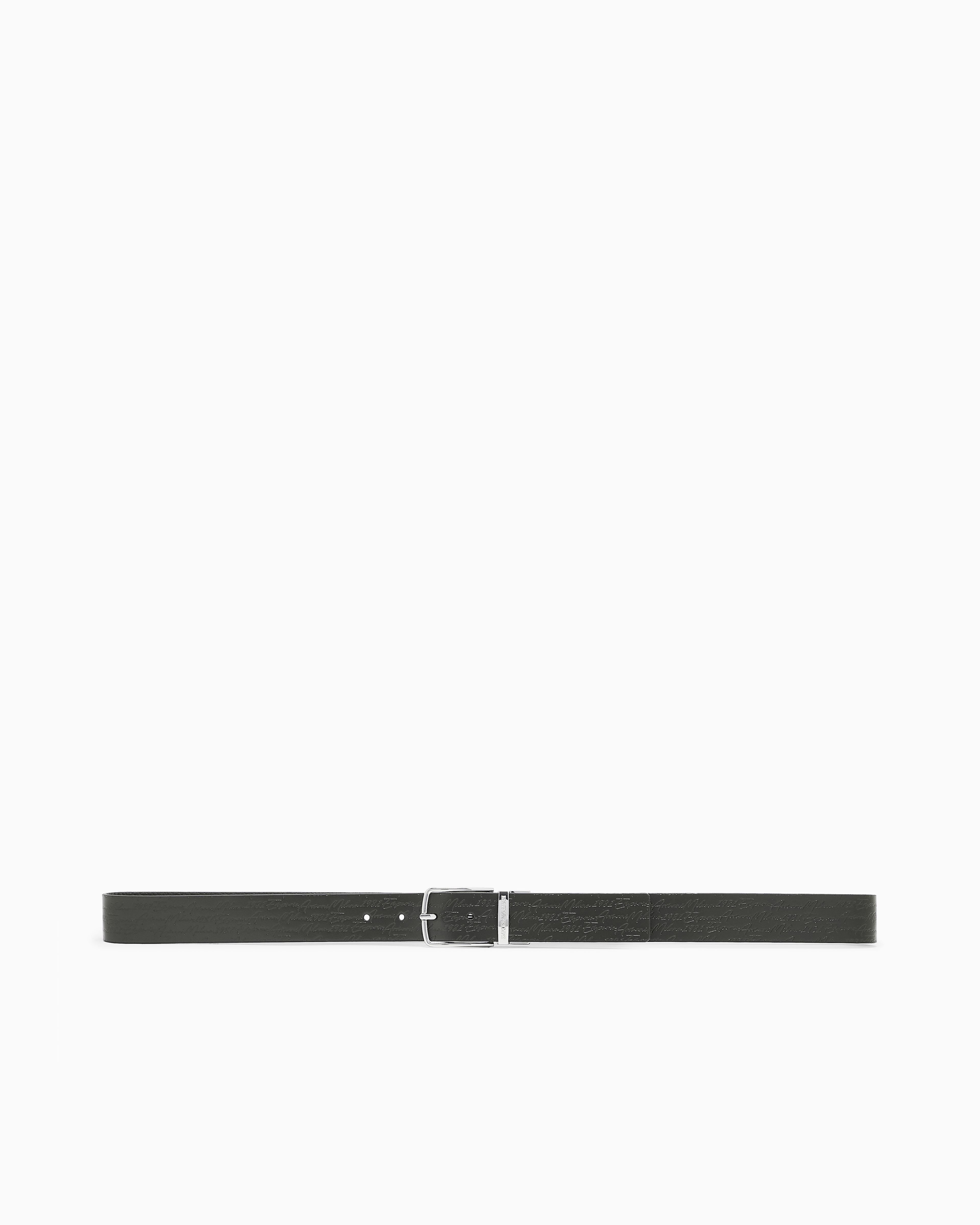 Cintura reversibile in pelle logata EM003102 AF18281 UB118 EMPORIO ARMANI Black 