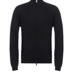 Cardigan con zip in lana merinos EM003503 AF14113 UC001 EMPORIO ARMANI Black 
