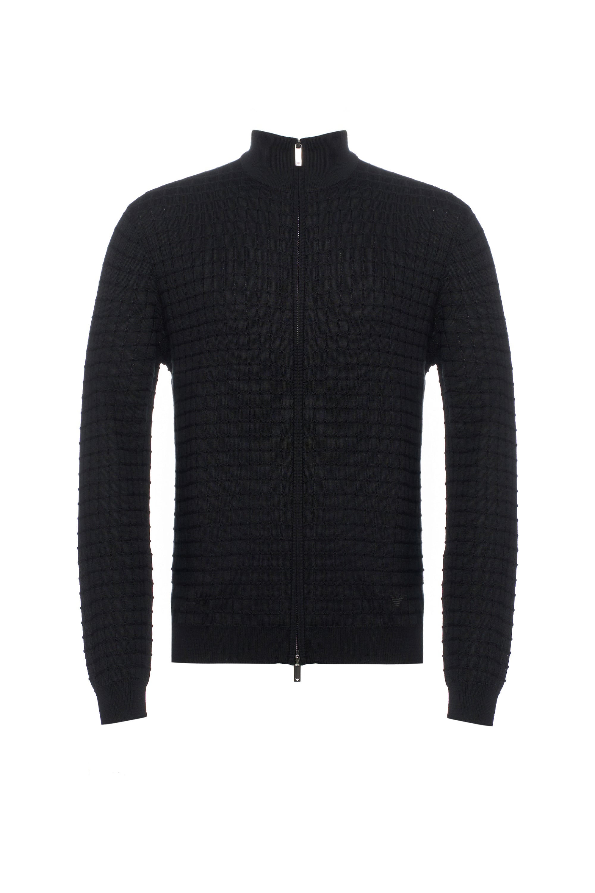 Cardigan con zip in lana merinos EM003503 AF14113 UC001 EMPORIO ARMANI Black 