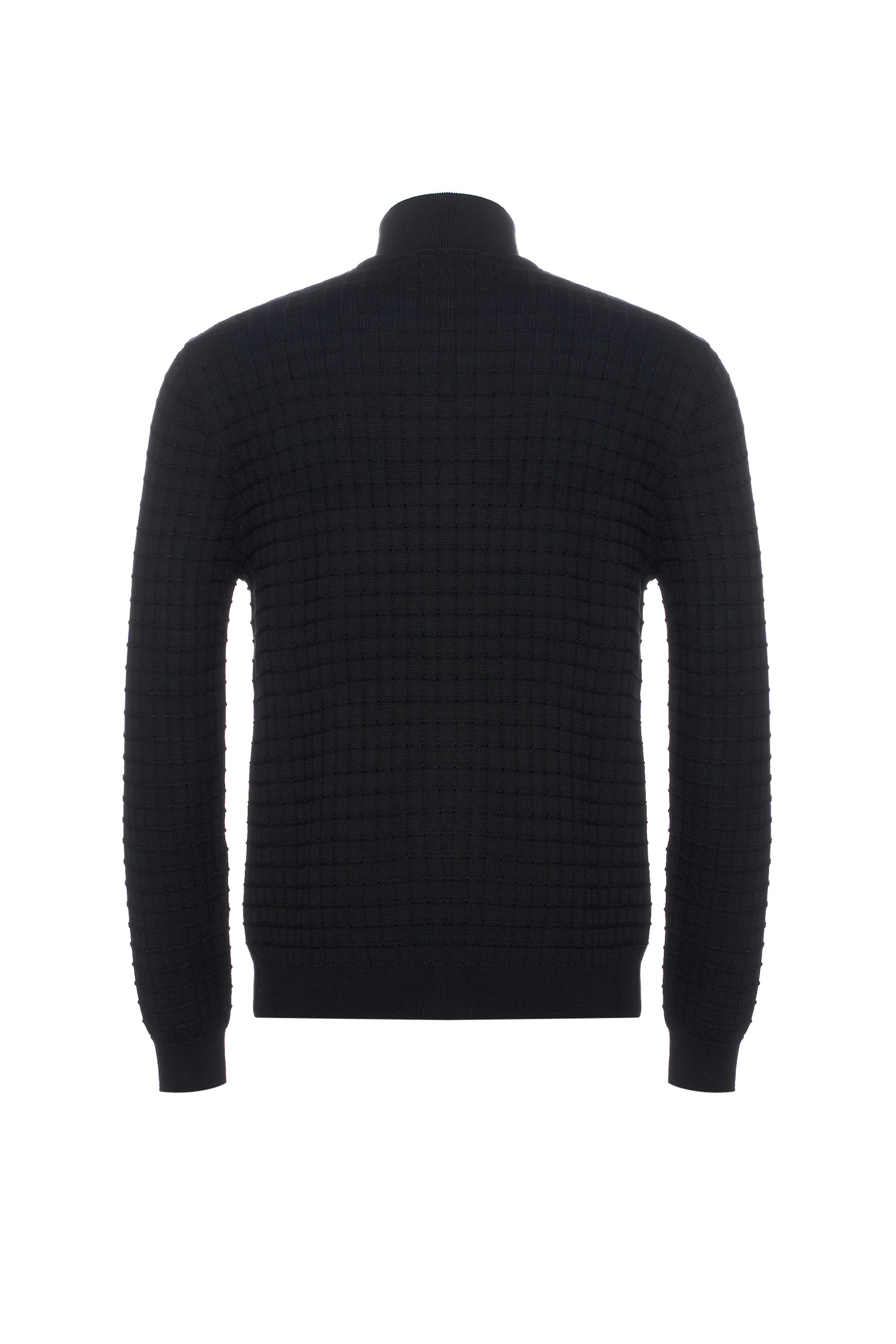 Cardigan con zip in lana merinos EM003503 AF14113 UC001 EMPORIO ARMANI Black 