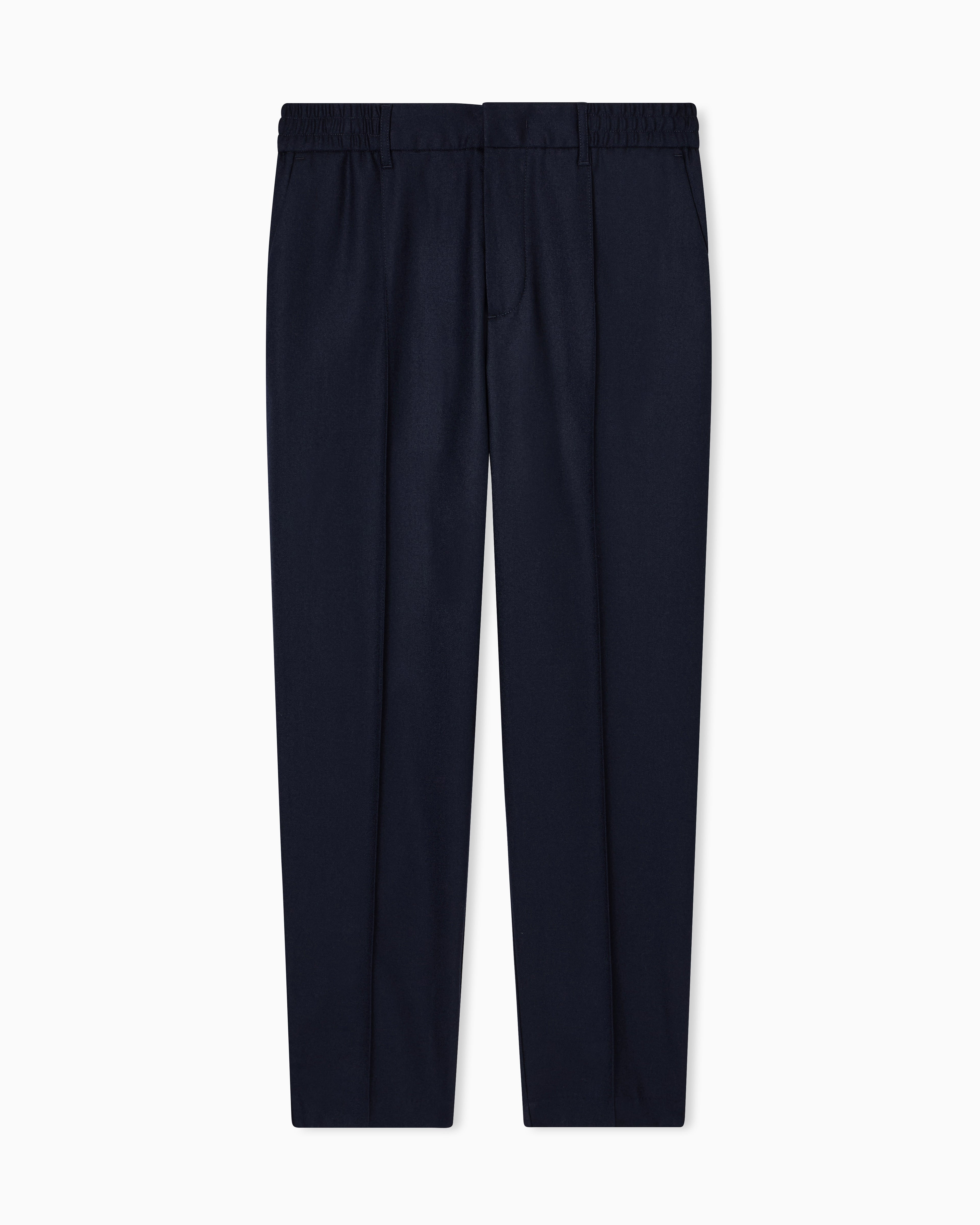 Pantalone in twill di lana stretch EM003669 AF18507 UB118 EMPORIO ARMANI Blue navy 