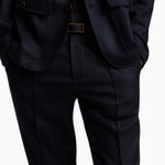 Pantalone in twill di lana stretch EM003669 AF18507 UB118 EMPORIO ARMANI Blue navy 