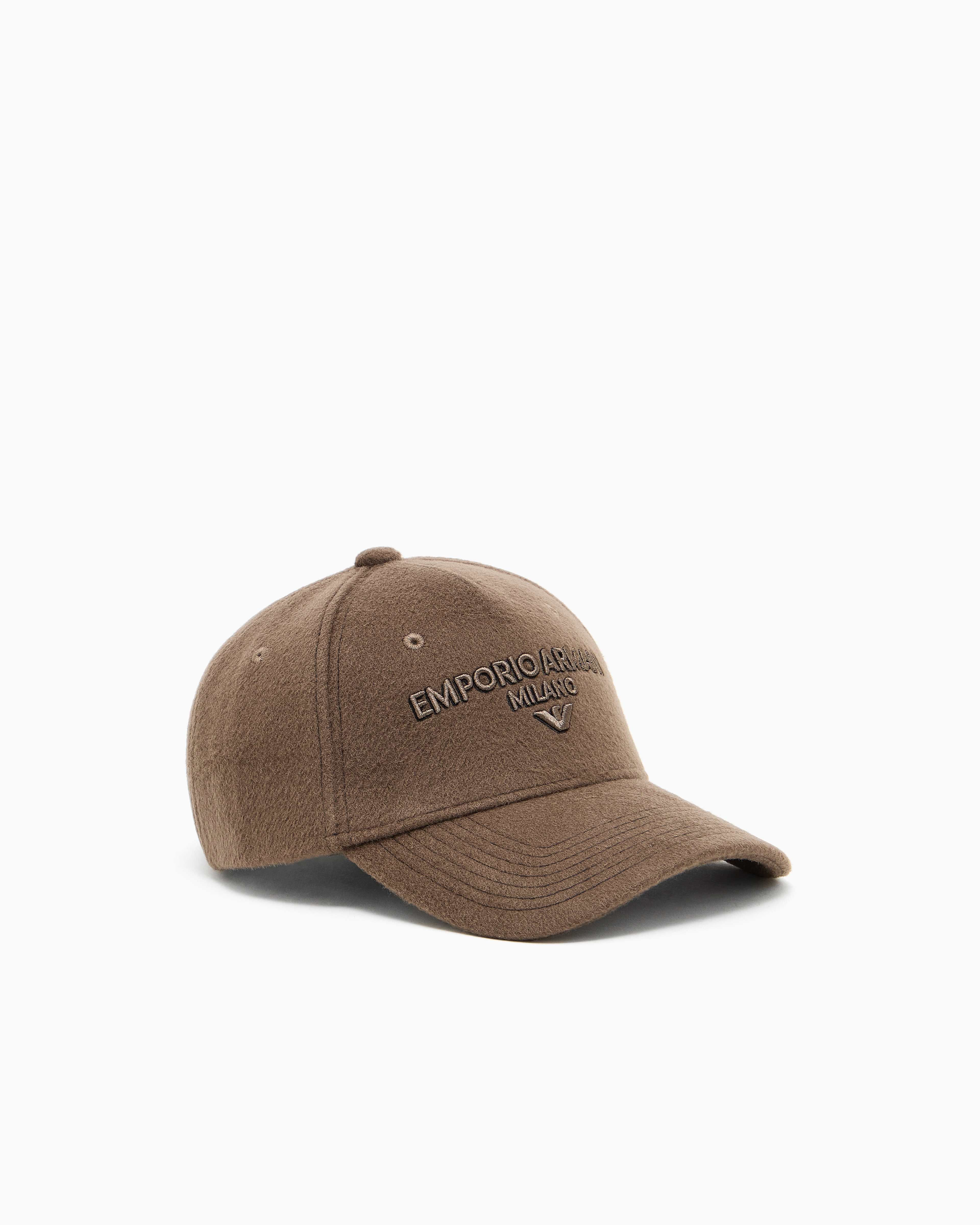 Cappello in panno di lana EM003769 AF15726 U6189 EMPORIO ARMANI Beige 