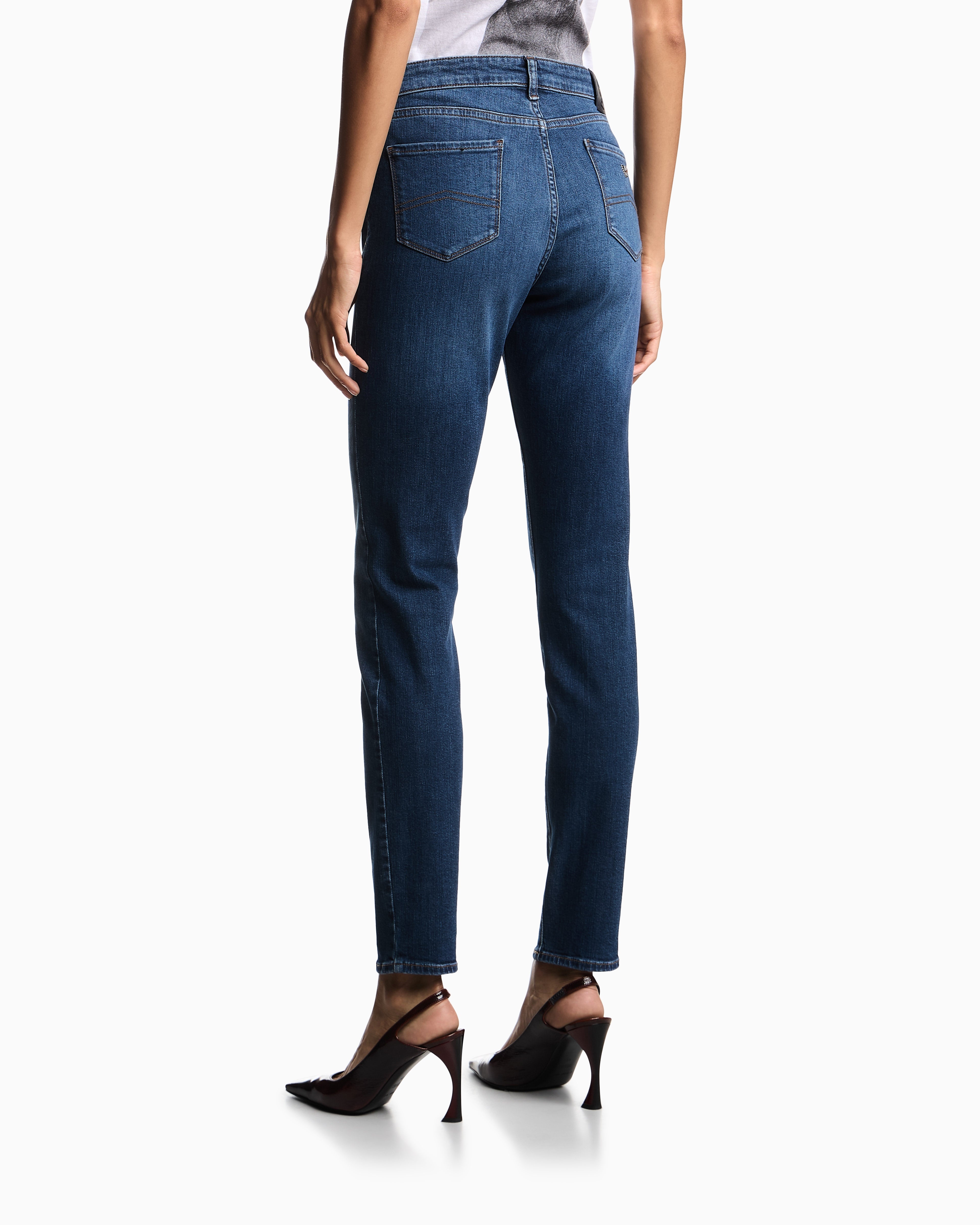 Jeans elasticizzato vestibilità skinny EW000205 AF17030 MB001 EMPORIO ARMANI Blue denim 