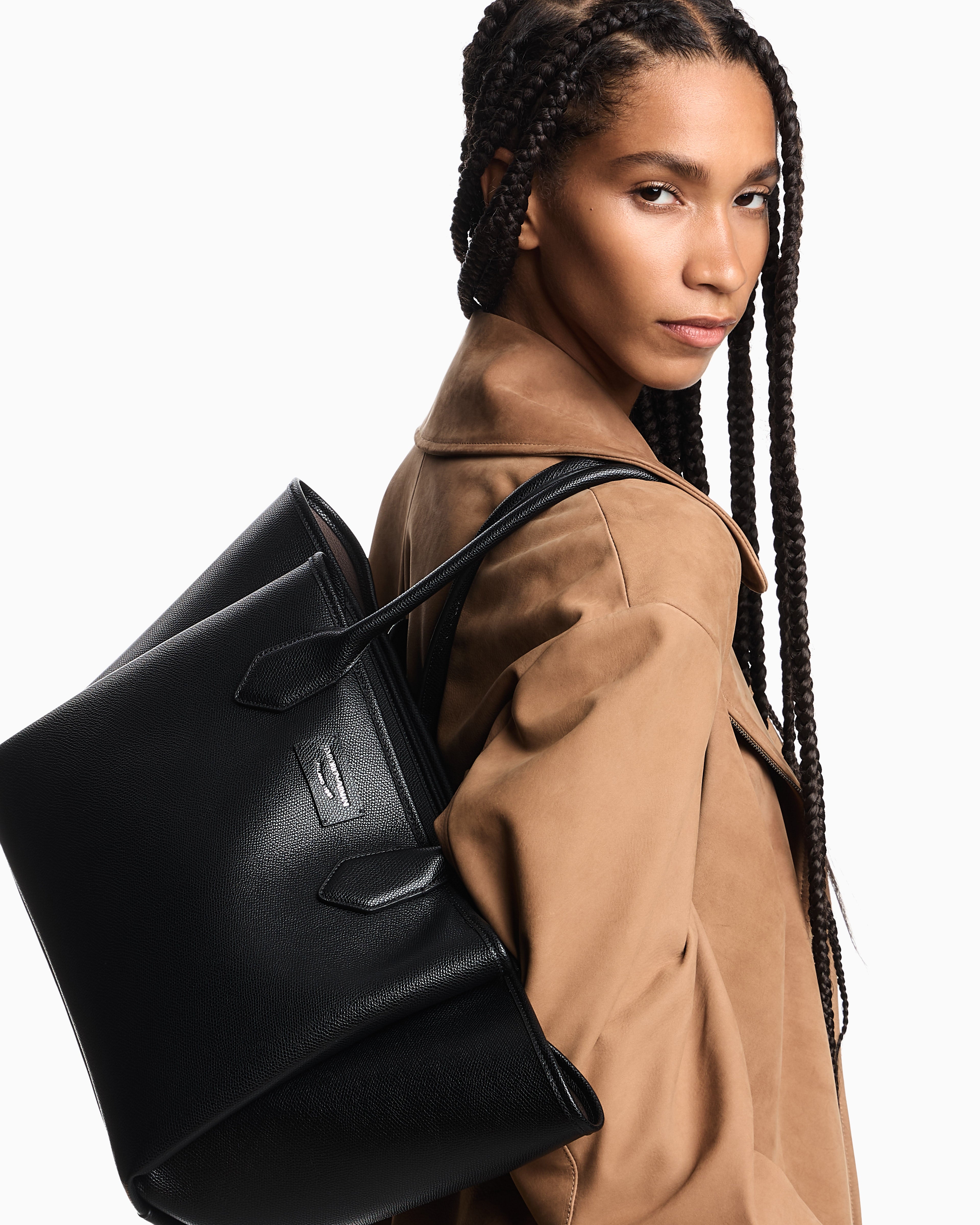 Borsa in ecopelle EW002330 AF17799 MC149 EMPORIO ARMANI Nero/taupe 