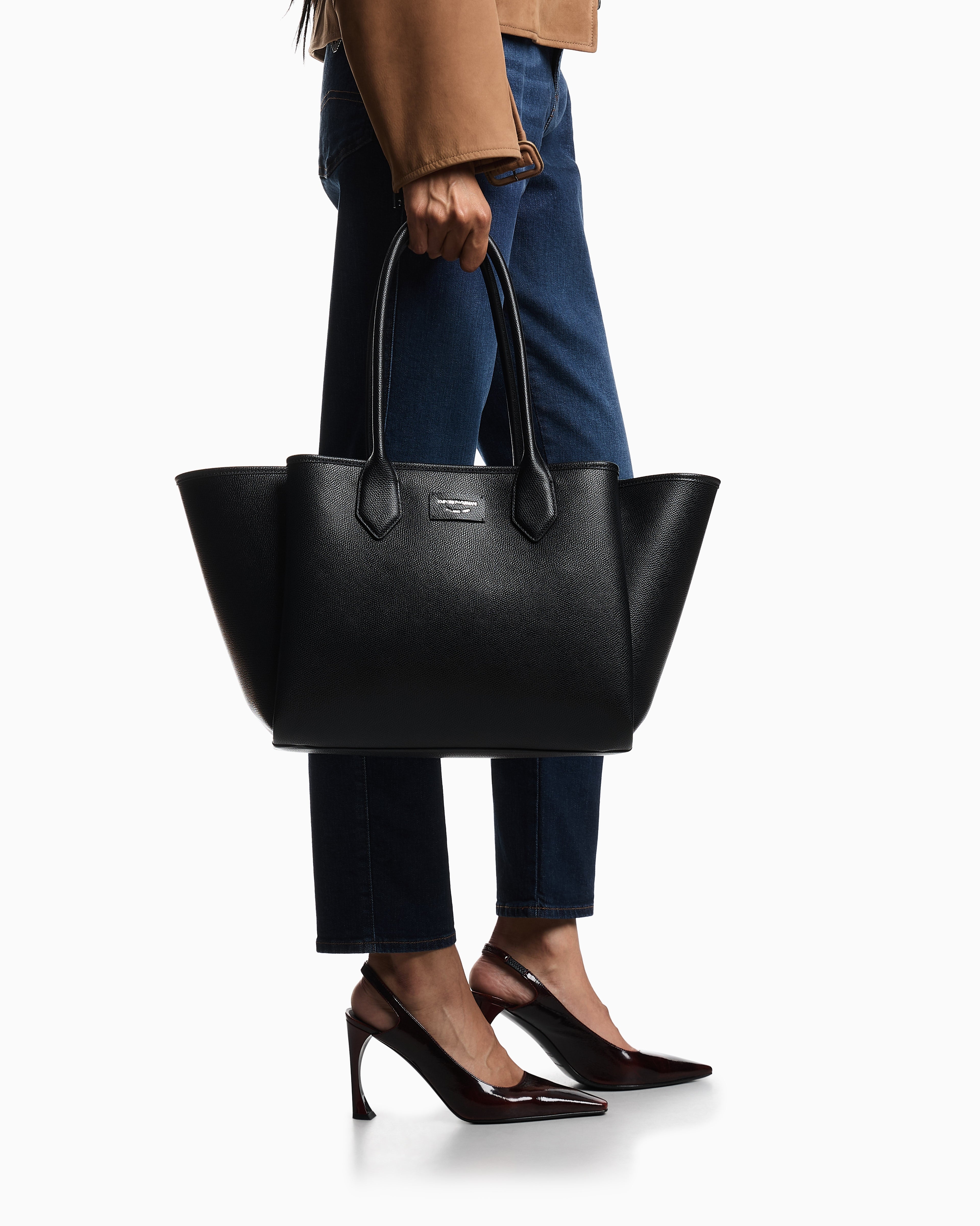 Borsa in ecopelle EW002330 AF17799 MC149 EMPORIO ARMANI Nero/taupe 
