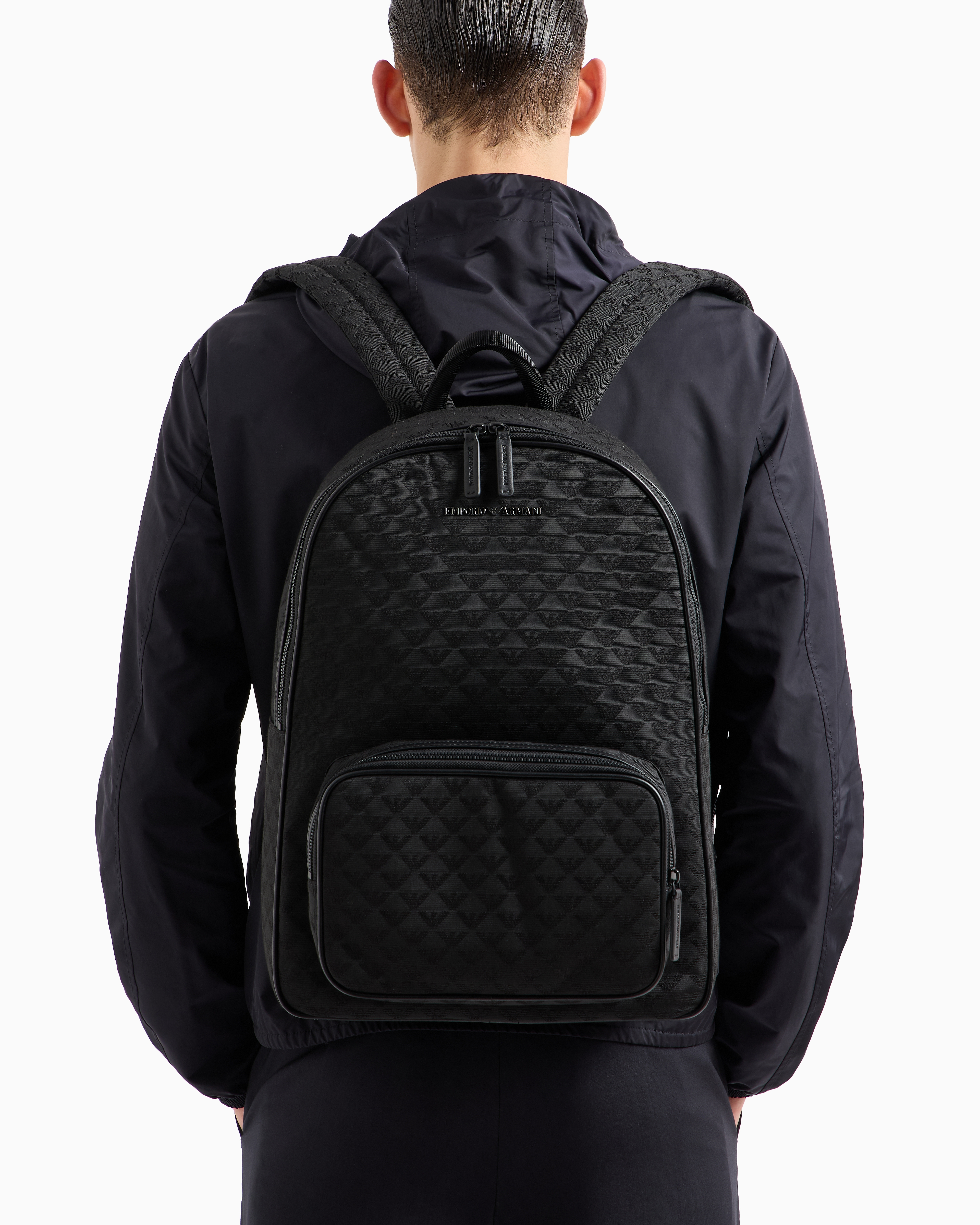 Zaino in nylon jacquard Y40315 Y022V 81336 EMPORIO ARMANI Nero/nero 