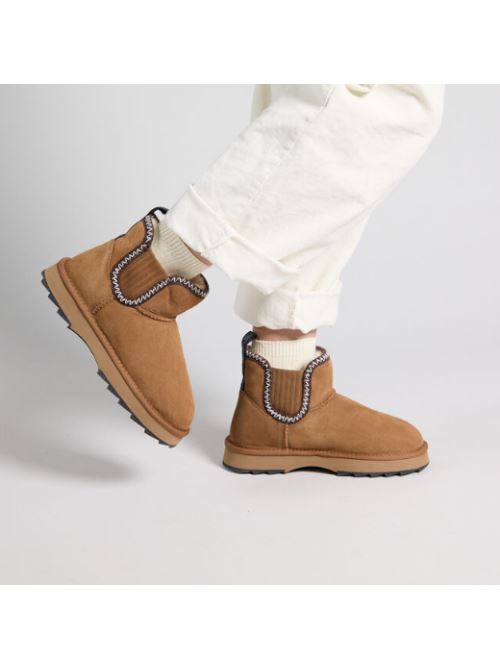 Stivali in suede con shearling HIGGIE W13198 CHES EMU AUSTRALIA Chestnut 