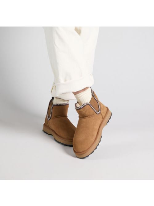 Stivali in suede con shearling HIGGIE W13198 CHES EMU AUSTRALIA Chestnut 