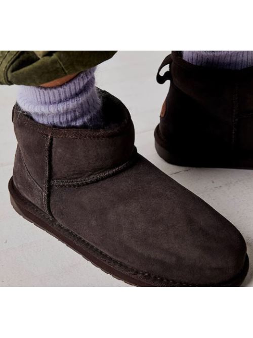 Stivali in suede con shearling STINGER MICRO W10937 CHOC EMU AUSTRALIA Chocolate 