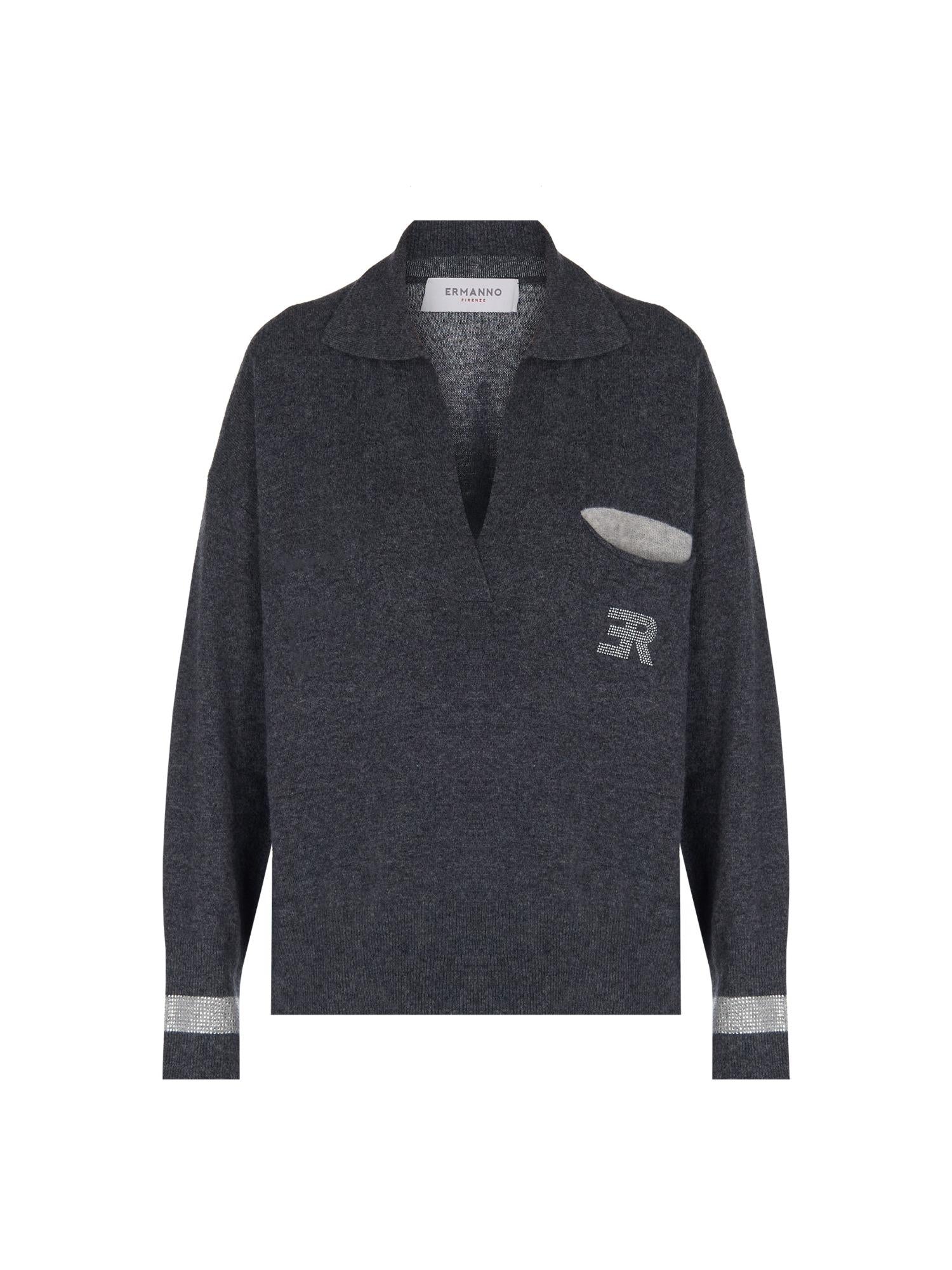 Maglia in lana D47EM022EO4 MFA98 ERMANNO FIRENZE Antracite 