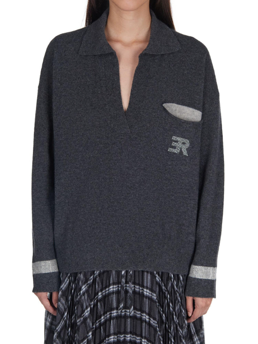 Maglia in lana D47EM022EO4 MFA98 ERMANNO FIRENZE Antracite 