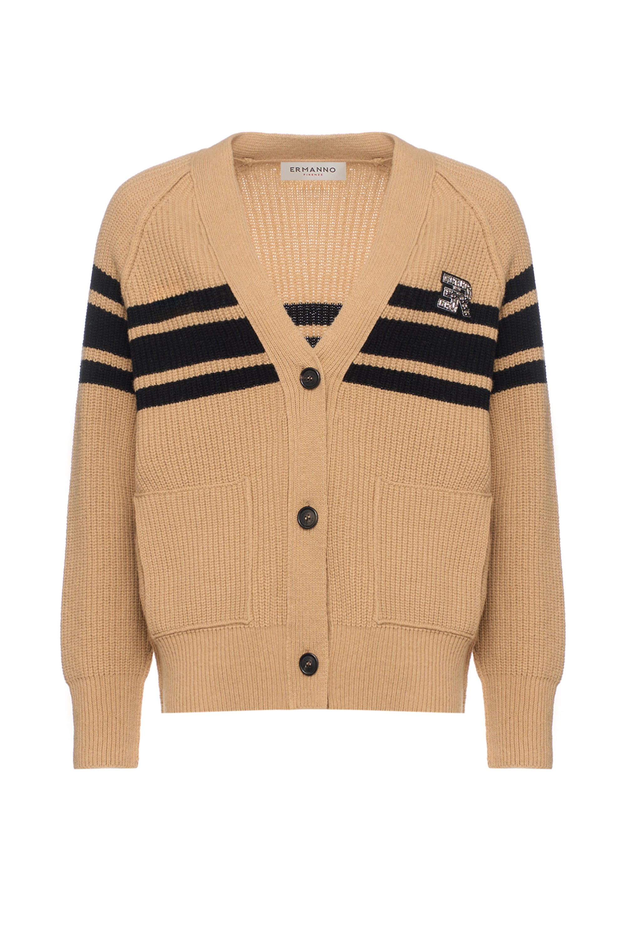 Cardigan in lana D47EN010EO1 MF784 ERMANNO FIRENZE Cammello 
