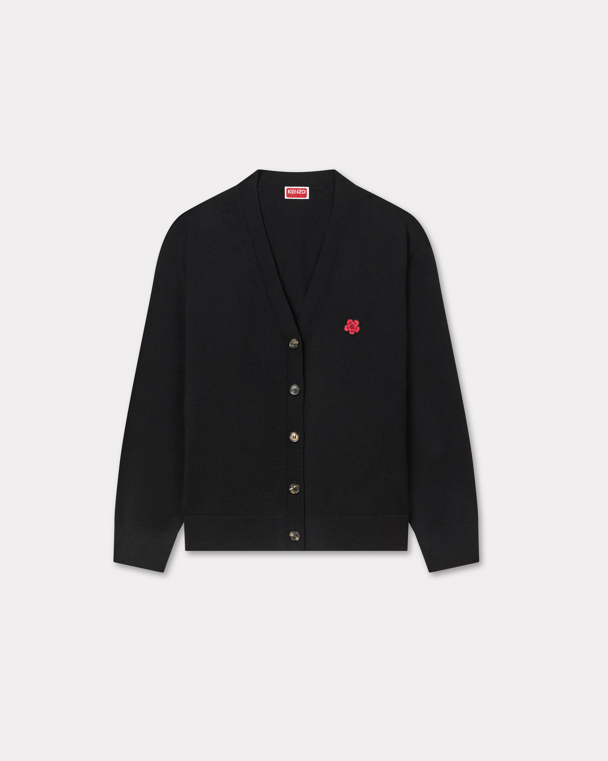 Cardigan in lana merinos FF62CA7173LB 99J KENZO Black 