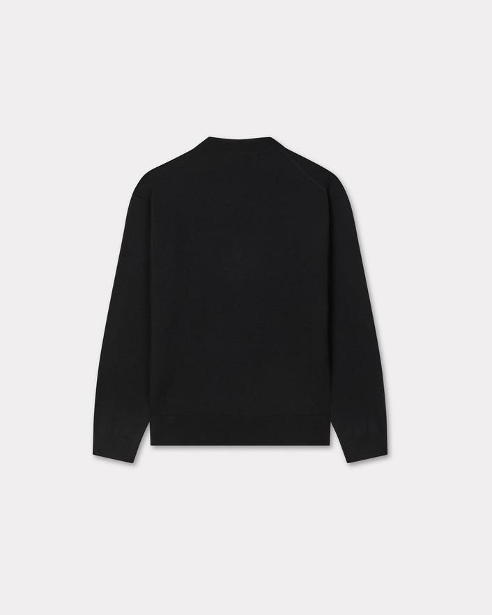 Cardigan in lana merinos FF62CA7173LB 99J KENZO Black 