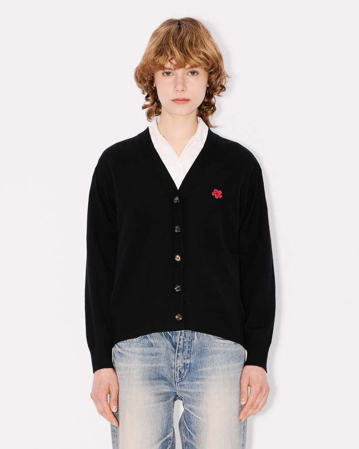 Cardigan in lana merinos FF62CA7173LB 99J KENZO Black 