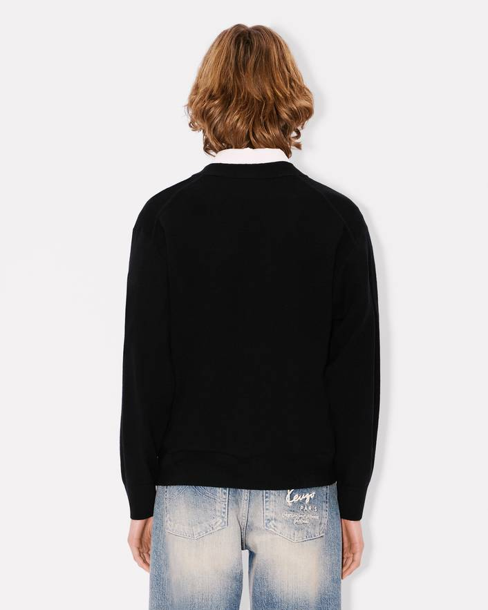 Cardigan in lana merinos FF62CA7173LB 99J KENZO Black 