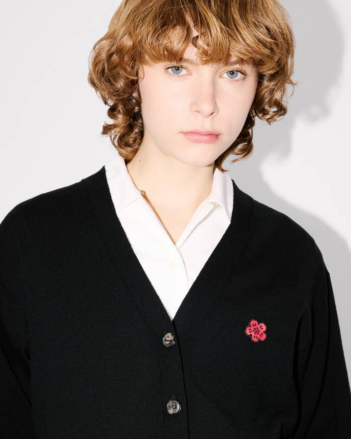 Cardigan in lana merinos FF62CA7173LB 99J KENZO Black 