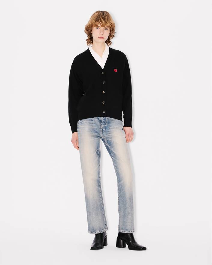 Cardigan in lana merinos FF62CA7173LB 99J KENZO Black 