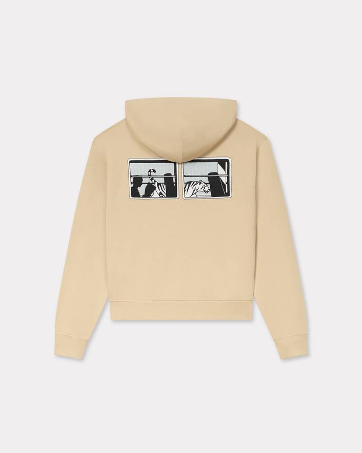 Felpa con zip e cappuccio FF62HO2514MF 11 KENZO Beige 