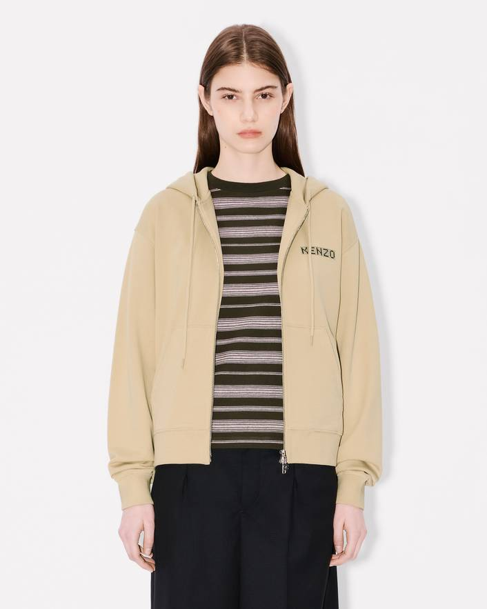 Felpa con zip e cappuccio FF62HO2514MF 11 KENZO Beige 