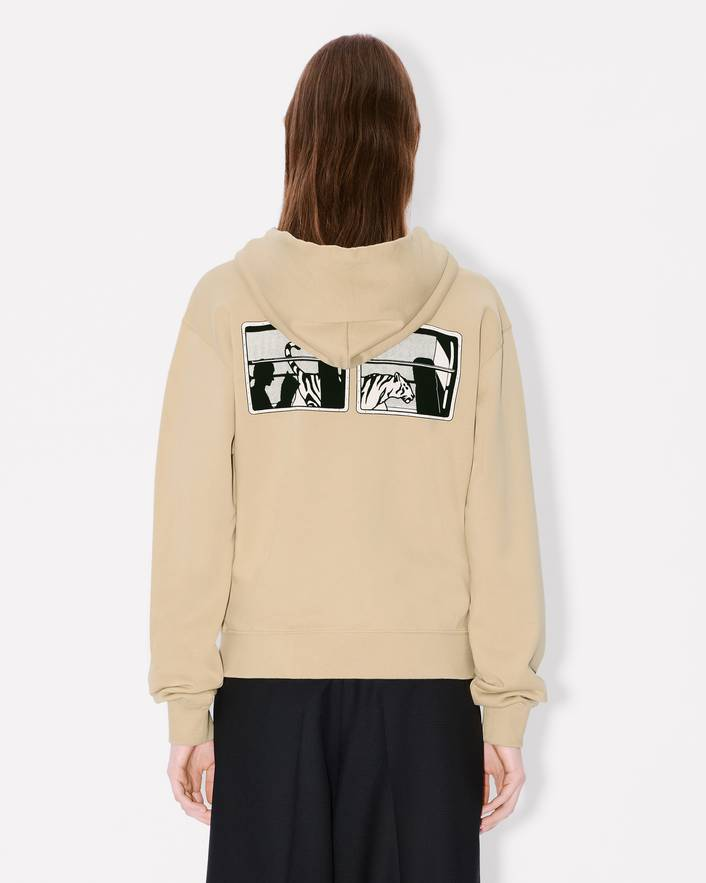 Felpa con zip e cappuccio FF62HO2514MF 11 KENZO Beige 