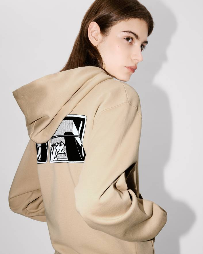 Felpa con zip e cappuccio FF62HO2514MF 11 KENZO Beige 