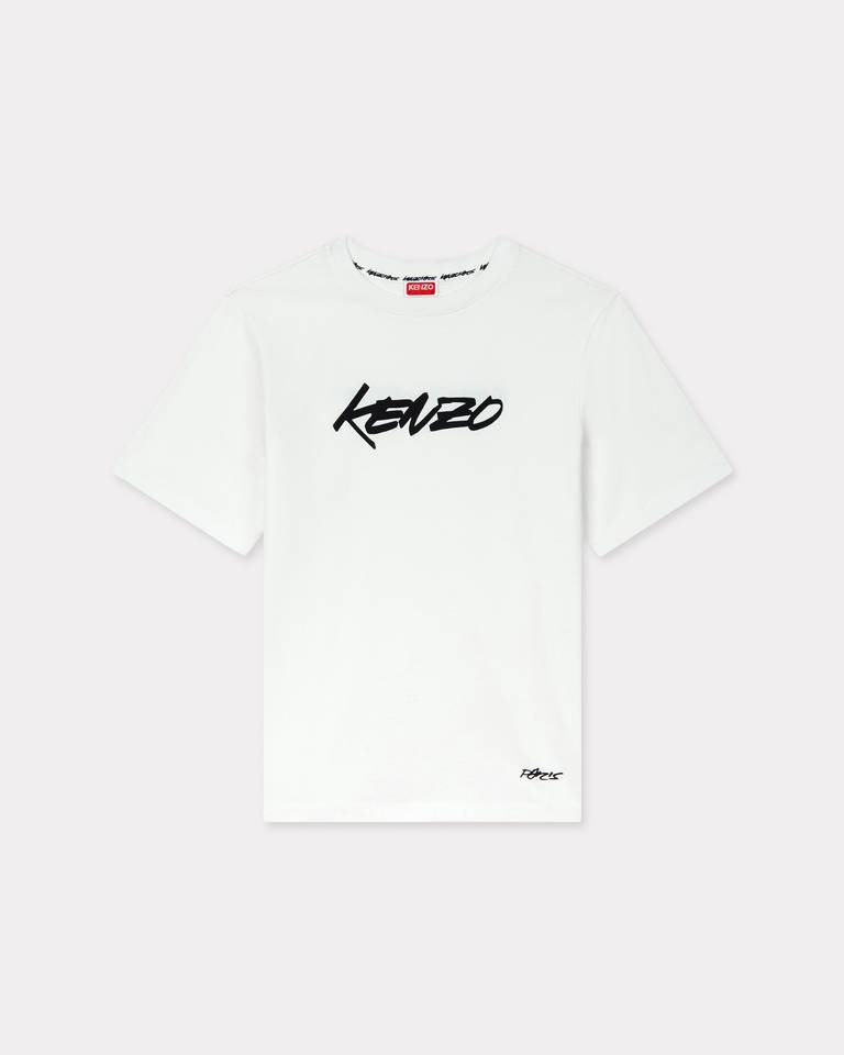 T-Shirt manica corta FF62TS5544SG 02 KENZO Offwhite 