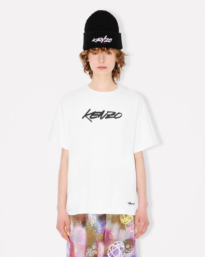 T-Shirt manica corta FF62TS5544SG 02 KENZO Offwhite 