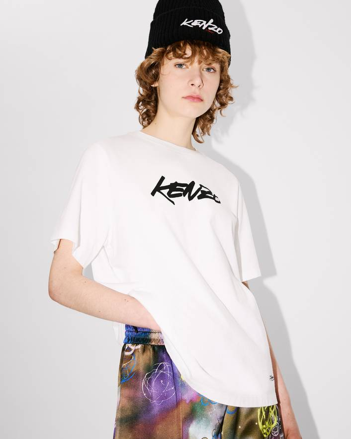 T-Shirt manica corta FF62TS5544SG 02 KENZO Offwhite 