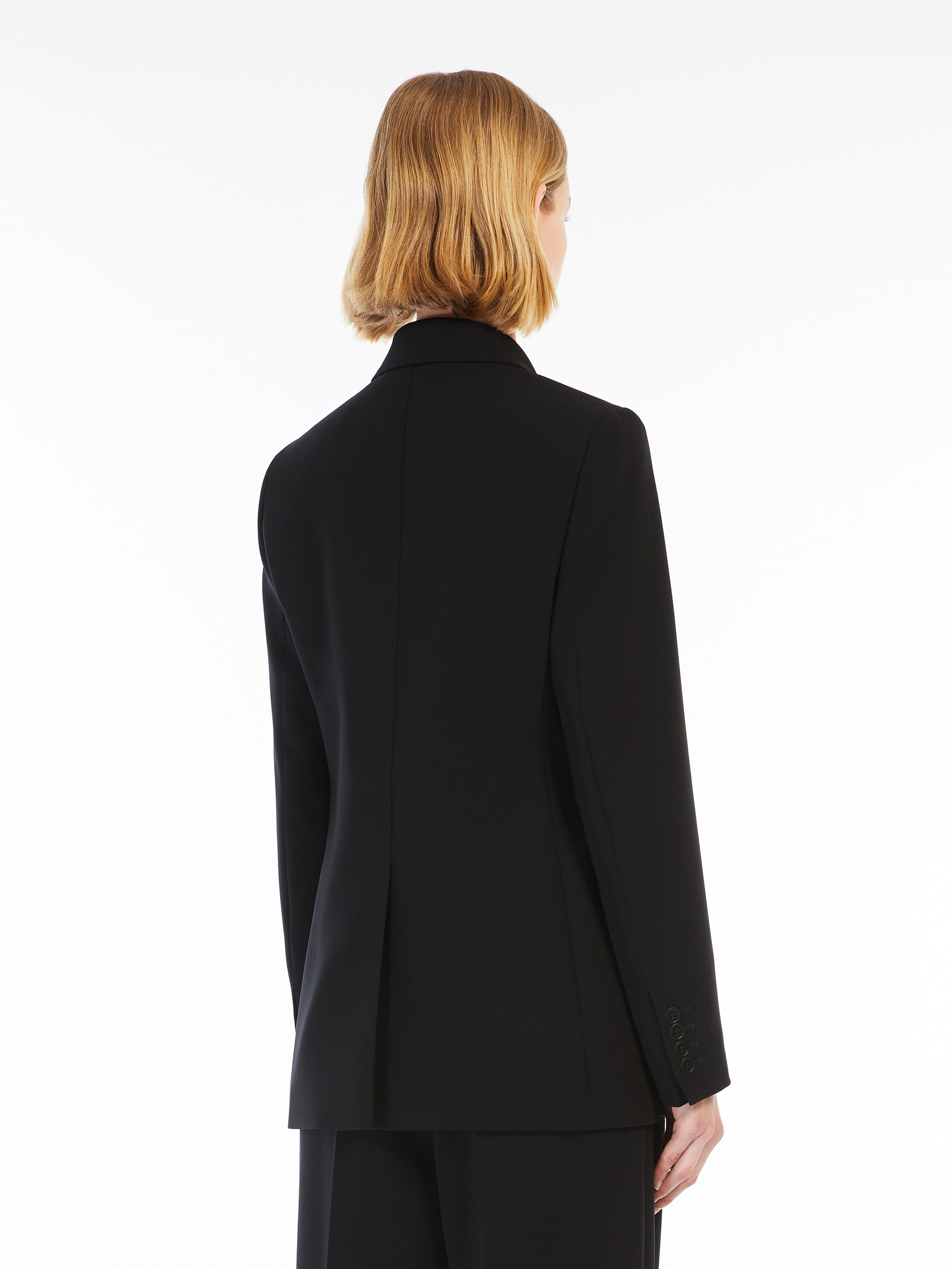 Blazer monopetto in cady 2526046161 001 MAX MARA STUDIO Nero 