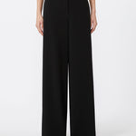 Pantalone largo in cady 2526136011 001 MAX MARA STUDIO Nero 