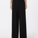 Pantalone largo in cady 2526136011 001 MAX MARA STUDIO Nero 