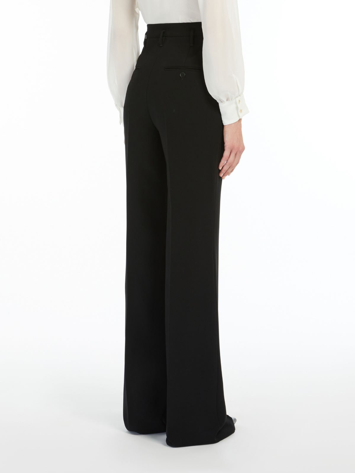 Pantalone a zampa in cady 2526136131 001 MAX MARA STUDIO Nero 