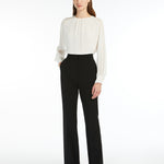 Pantalone a zampa in cady 2526136131 001 MAX MARA STUDIO Nero 