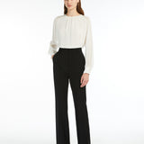 Pantalone a zampa in cady 2526136131 001 MAX MARA STUDIO Nero 