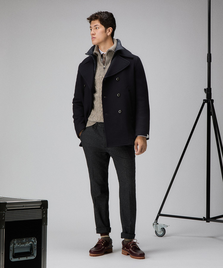 Peacoat con pettorina staccabile PEU5728 01152019 215 PEUTEREY Blue 