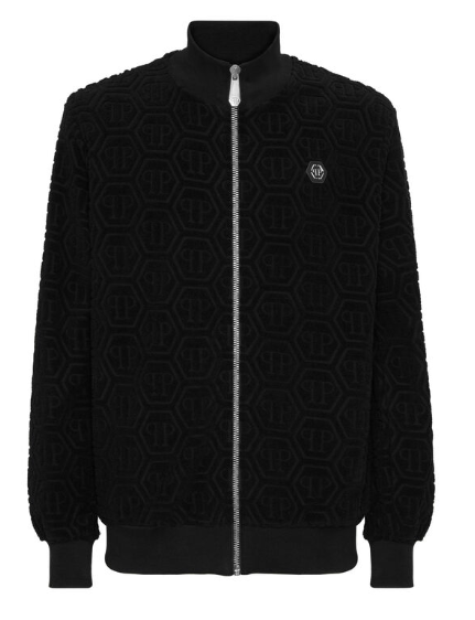 Felpa con motivo jacquard MJB3769 PTE021N 02 PHILIPP PLEIN Black 