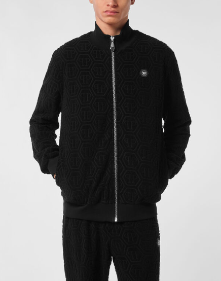 Felpa con motivo jacquard MJB3769 PTE021N 02 PHILIPP PLEIN Black 