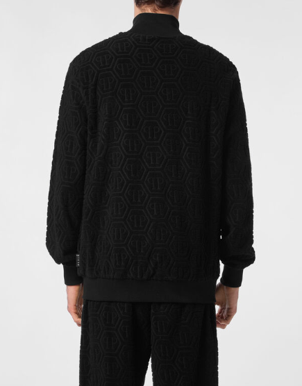 Felpa con motivo jacquard MJB3769 PTE021N 02 PHILIPP PLEIN Black 