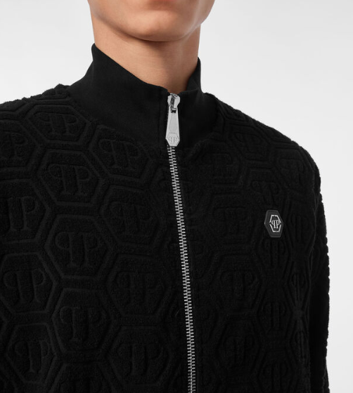 Felpa con motivo jacquard MJB3769 PTE021N 02 PHILIPP PLEIN Black 