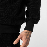 Felpa con motivo jacquard MJB3769 PTE021N 02 PHILIPP PLEIN Black 