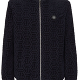 Felpa con motivo jacquard MJB3769 PTE021N 24 PHILIPP PLEIN Navy 